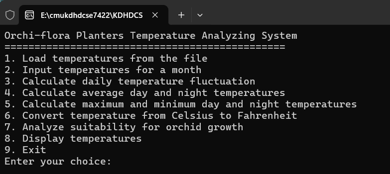 Orchi-flora Planters Temperature Analyzing System